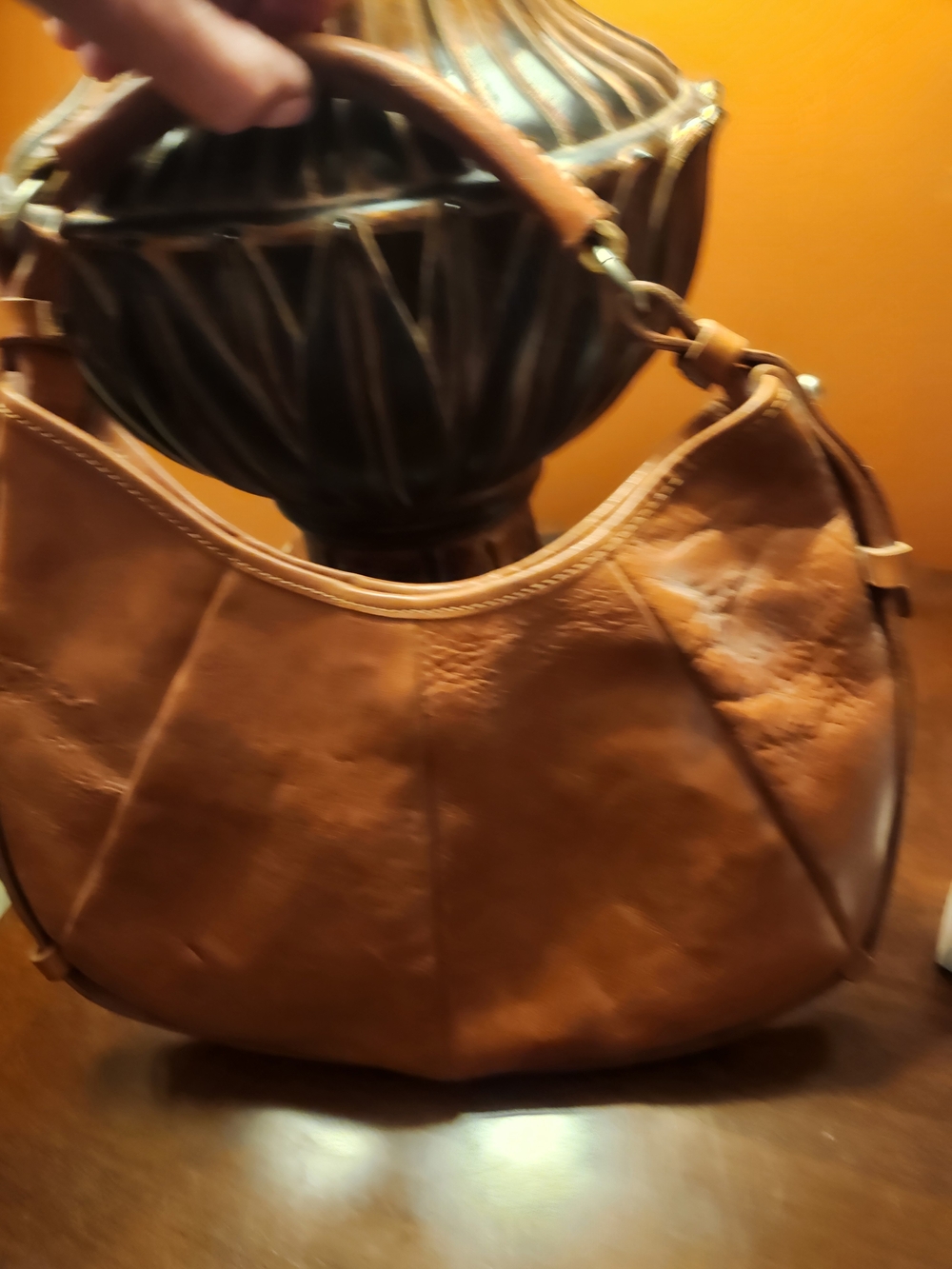 Wilsons Leather Cognac Hobo Satchel